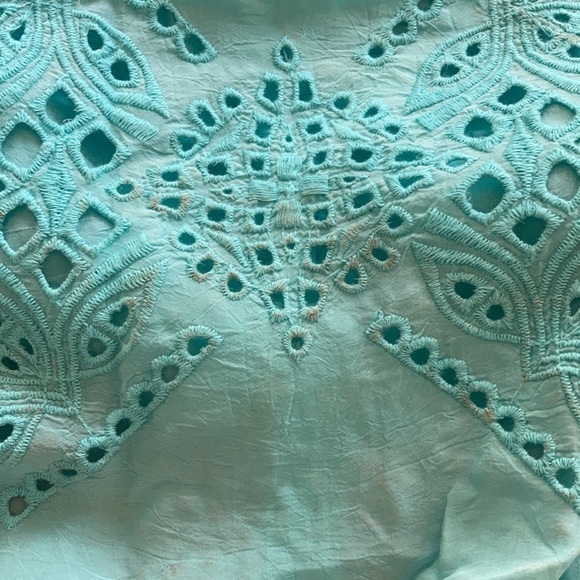 𝅺JOHNNY WAS Embroidered floral eyelet sleeveless blouse.S. As is . - Picture 8 of 8